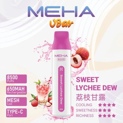 MEHA VBar魅嗨小白條 8500口 650mAh 穩定電力支持 Mesh 科技還原冰爽果香層次 3% 丁鹽配方 台灣現貨:圖片 13