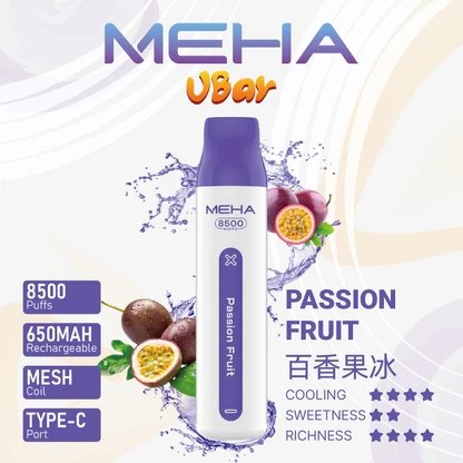 MEHA VBar魅嗨小白條 8500口 650mAh 穩定電力支持 Mesh 科技還原冰爽果香層次 3% 丁鹽配方 台灣現貨:圖片 2