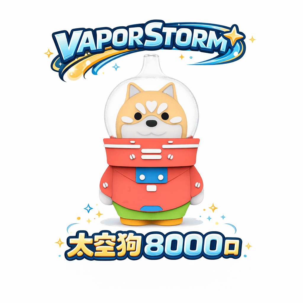 VAPOR STORM 太空狗 8000 超萌造型12ml 抽超久 12ml 恆壓穩定供油 搭載高效快充架構 Type-C 高效補給續航 台灣現貨